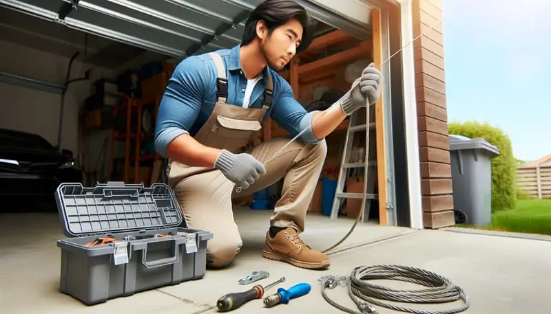 Garage Door Cable Repair — Waban