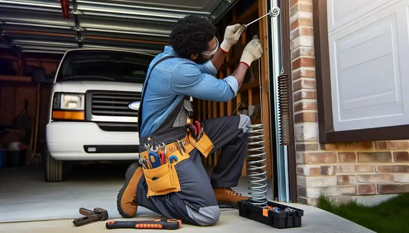 Garage Door Spring Repair — Brookline